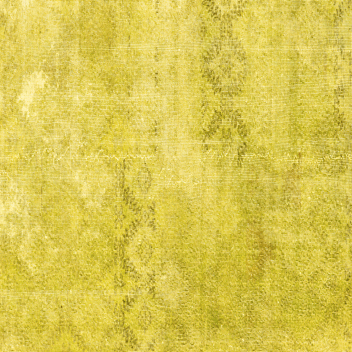 Square Machine Washable Persian Yellow Traditional Rug, wshtr2450yw