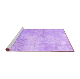 Sideview of Machine Washable Persian Purple Traditional Area Rugs, wshtr2450pur