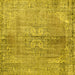 Square Machine Washable Persian Yellow Traditional Rug, wshtr2451yw