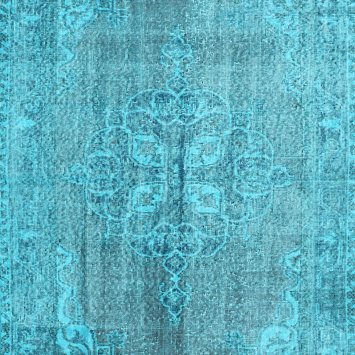 Machine Washable Persian Light Blue Traditional Rug, wshtr2451lblu