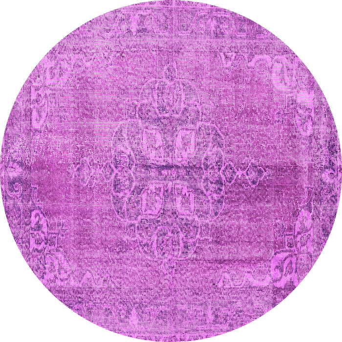 Round Persian Pink Traditional Rug, tr2451pnk