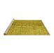 Sideview of Machine Washable Persian Yellow Traditional Rug, wshtr2451yw