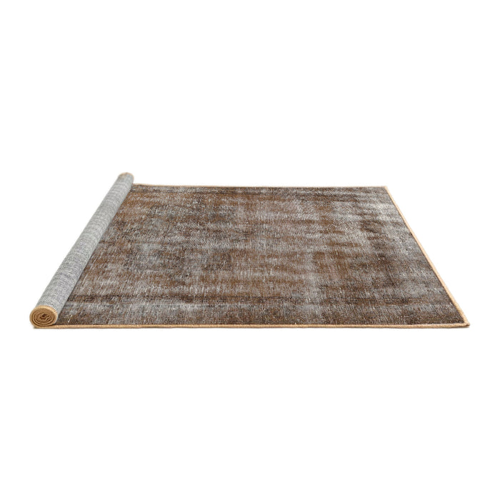 Sideview of Machine Washable Traditional Sepia Brown Rug, wshtr2452