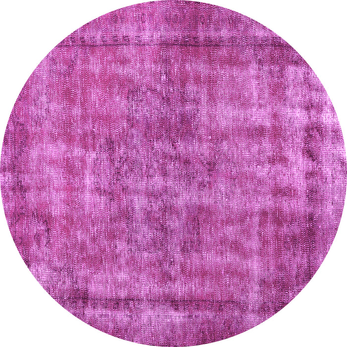 Round Machine Washable Persian Pink Traditional Rug, wshtr2452pnk