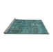 Sideview of Machine Washable Persian Light Blue Traditional Rug, wshtr2452lblu