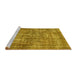 Sideview of Machine Washable Persian Yellow Traditional Rug, wshtr2452yw