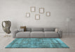 Machine Washable Persian Light Blue Traditional Rug in a Living Room, wshtr2452lblu