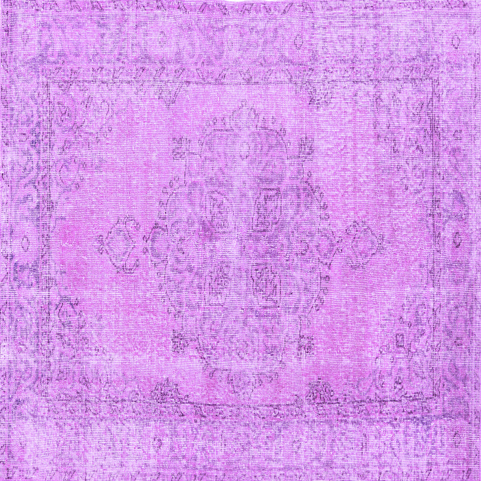 Square Machine Washable Persian Purple Traditional Area Rugs, wshtr2453pur