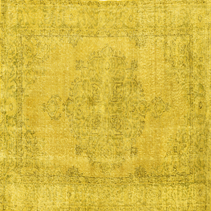 Square Persian Yellow Traditional Rug, tr2453yw