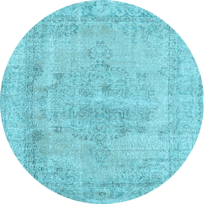 Round Persian Light Blue Traditional Rug, tr2453lblu