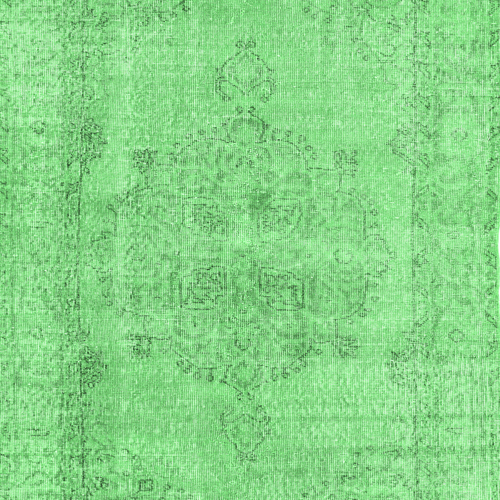 Machine Washable Persian Emerald Green Traditional Area Rugs, wshtr2453emgrn