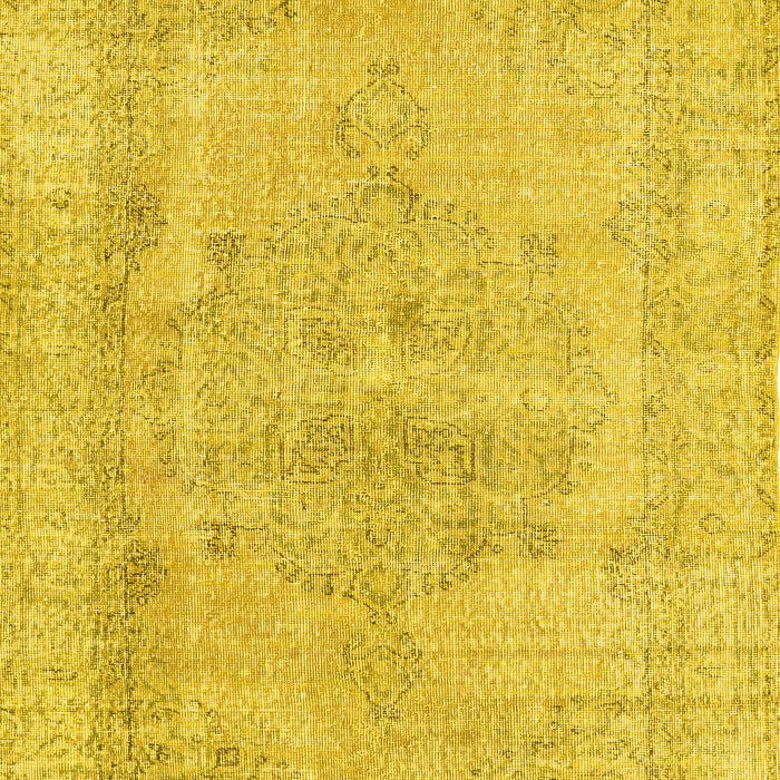 Machine Washable Persian Yellow Traditional Rug, wshtr2453yw