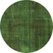 Machine Washable Persian Green Bohemian Area Rugs, wshtr2454grn