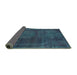 Sideview of Persian Turquoise Bohemian Rug, tr2454turq