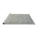 Sideview of Machine Washable Traditional Gunmetal Gray Rug, wshtr2455