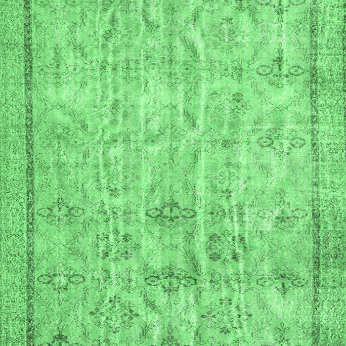 Machine Washable Persian Emerald Green Traditional Area Rugs, wshtr2455emgrn