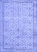 Machine Washable Persian Blue Traditional Rug, wshtr2455blu