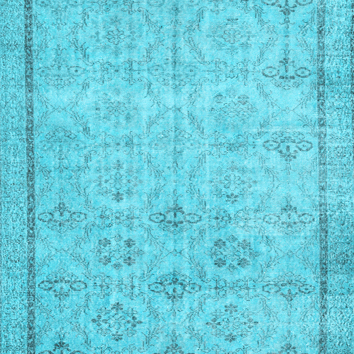 Machine Washable Persian Light Blue Traditional Rug, wshtr2455lblu