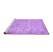 Sideview of Machine Washable Persian Purple Traditional Area Rugs, wshtr2455pur