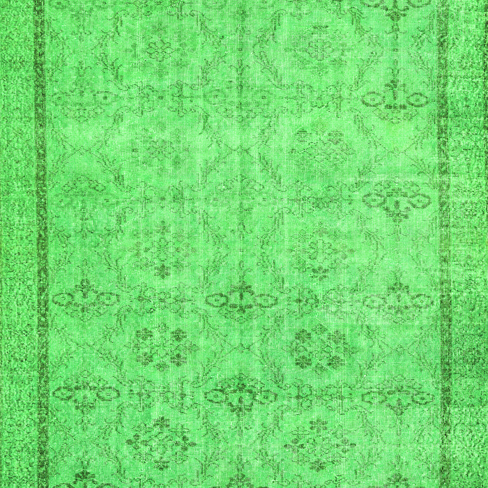 Serging Thickness of Machine Washable Persian Green Traditional Area Rugs, wshtr2455grn