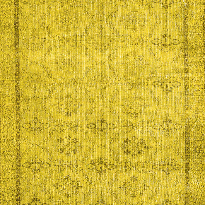 Machine Washable Persian Yellow Traditional Rug, wshtr2455yw
