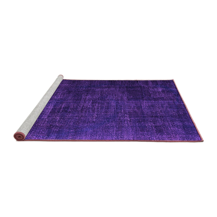 Sideview of Machine Washable Persian Purple Traditional Area Rugs, wshtr2456pur