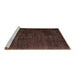 Sideview of Machine Washable Persian Brown Traditional Rug, wshtr2456brn