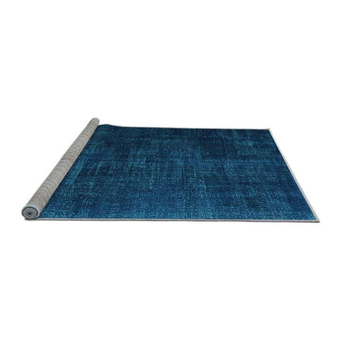 Sideview of Machine Washable Persian Light Blue Traditional Rug, wshtr2456lblu