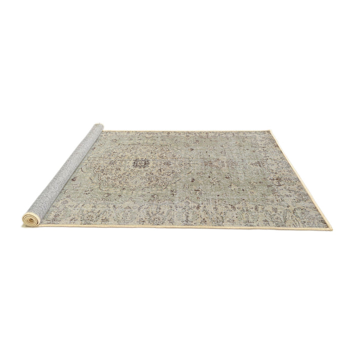 Sideview of Machine Washable Traditional Camel Brown Rug, wshtr2457