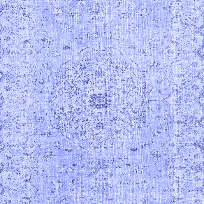 Machine Washable Persian Blue Traditional Rug, wshtr2457blu