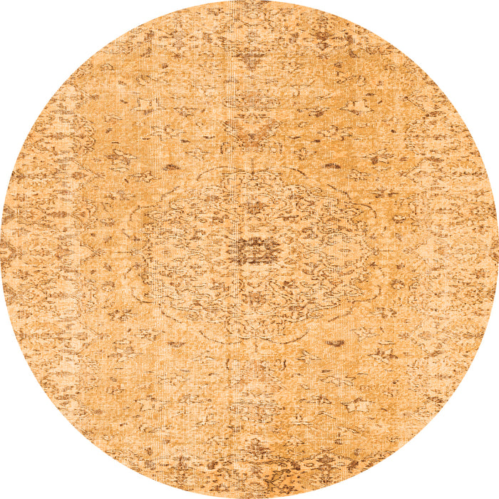 Square Persian Orange Traditional Rug, tr2457org