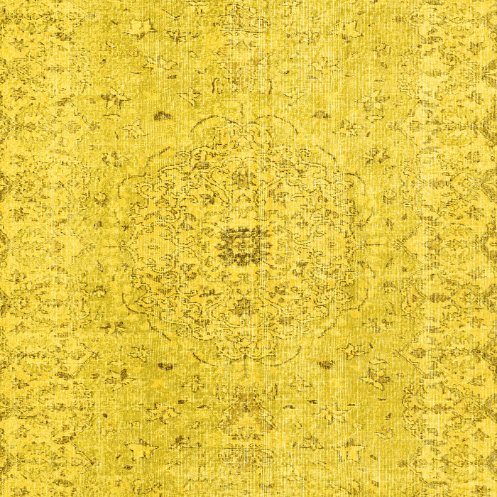 Machine Washable Persian Yellow Traditional Rug, wshtr2457yw