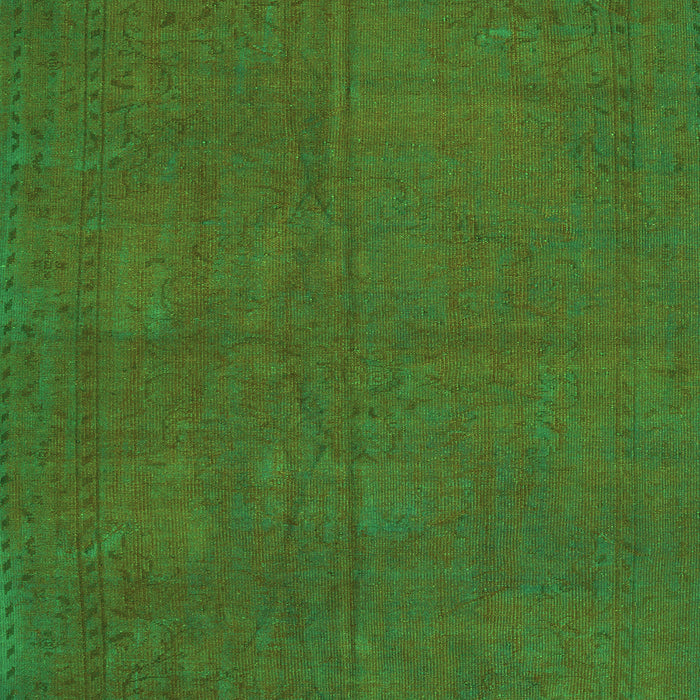 Serging Thickness of Machine Washable Persian Green Traditional Area Rugs, wshtr2458grn