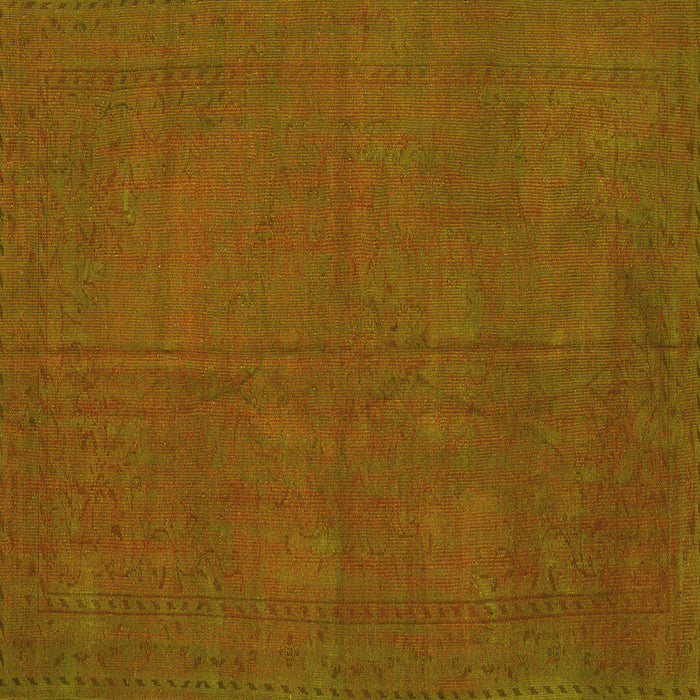 Square Persian Yellow Traditional Rug, tr2458yw