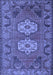 Machine Washable Persian Blue Traditional Rug, wshtr2459blu