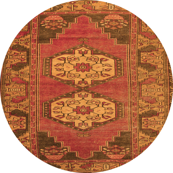 Square Persian Orange Traditional Rug, tr2459org