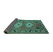 Sideview of Persian Turquoise Traditional Rug, tr2459turq