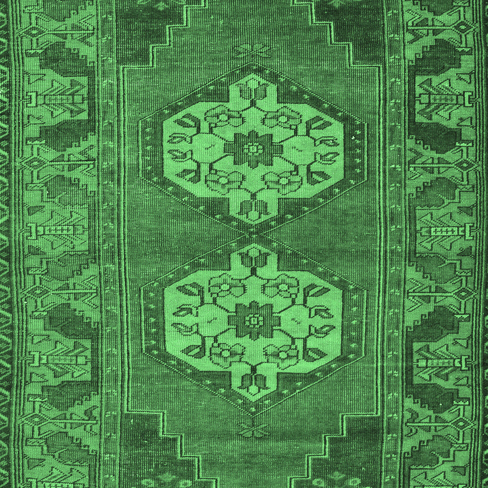 Machine Washable Persian Emerald Green Traditional Area Rugs, wshtr2459emgrn