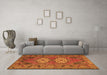 Machine Washable Persian Orange Traditional Area Rugs in a Living Room, wshtr2459org