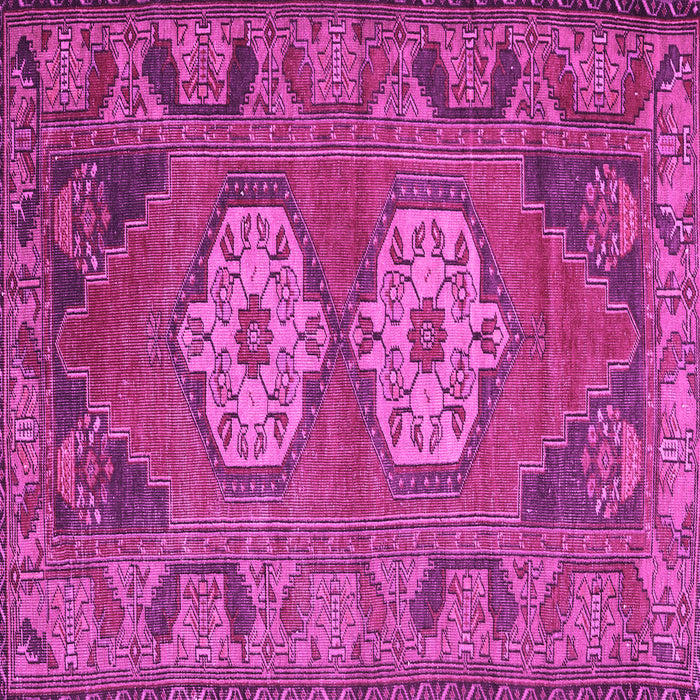 Square Machine Washable Persian Pink Traditional Rug, wshtr2459pnk