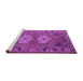 Sideview of Machine Washable Persian Purple Traditional Area Rugs, wshtr2459pur