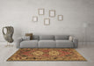 Machine Washable Persian Brown Traditional Rug in a Living Room,, wshtr2459brn