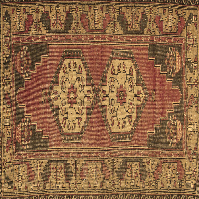 Square Persian Brown Traditional Rug, tr2459brn