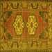 Square Persian Yellow Traditional Rug, tr2459yw