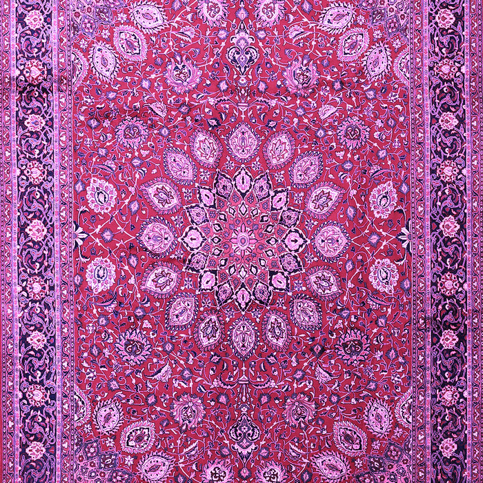 Machine Washable Medallion Purple Traditional Area Rugs, wshtr245pur