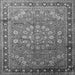 Serging Thickness of Medallion Gray Traditional Rug, tr245gry