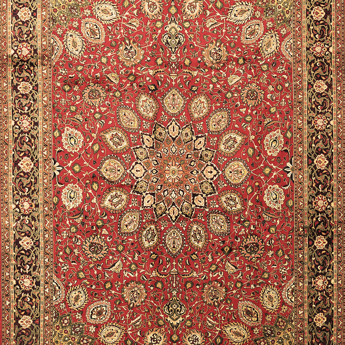 Medallion Brown Traditional Rug, tr245brn