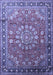 Medallion Blue Traditional Rug, tr245blu