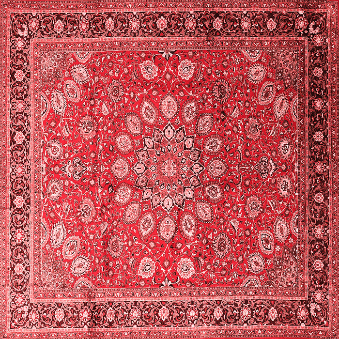 Machine Washable Medallion Red Traditional Rug, wshtr245red