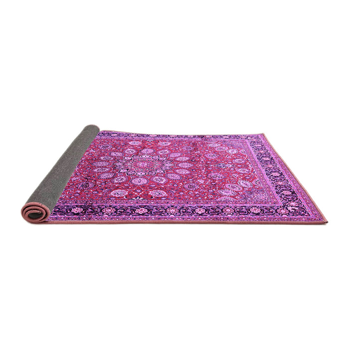 Sideview of Medallion Purple Traditional Rug, tr245pur